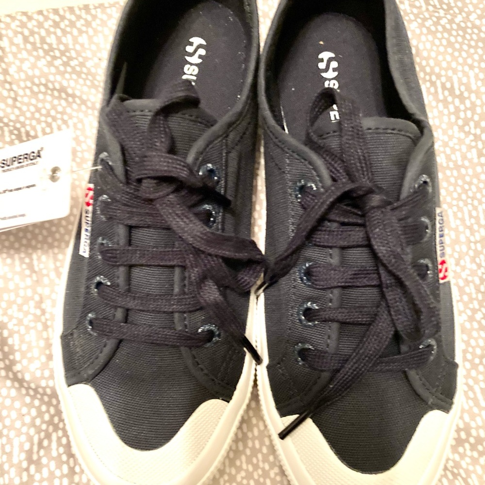 Superga 2294 Toe-Cap Navy Sneakers - Picture 6 of 13